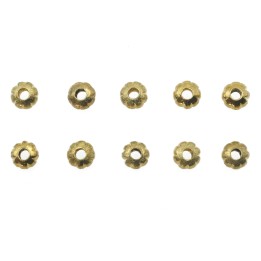 Dona rayada 3x2 mm de laton para collar pulsera y aretes