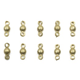 Bola 2 argollas 3 mm de laton para collar pulsera y aretes