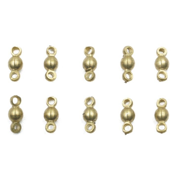 Bola 2 argollas 3 mm de laton para collar pulsera y aretes