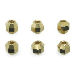 Bola facetada 6 mm de laton para collar pulsera y aretes