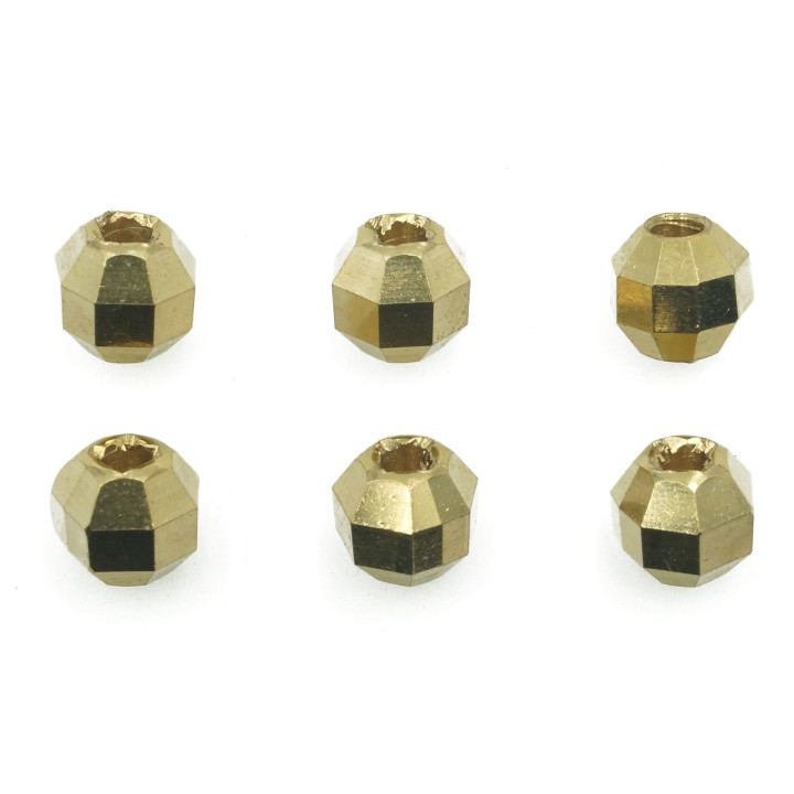 Bola facetada 6 mm de laton para collar pulsera y aretes