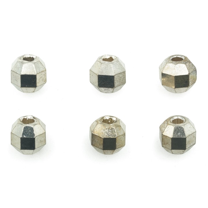 Bola facetada 6 mm de laton para collar pulsera y aretes