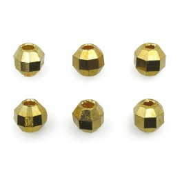 Bola facetada 6 mm de laton para collar pulsera y aretes