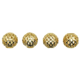 Bola de red 10 mm de laton para collar pulsera y aretes