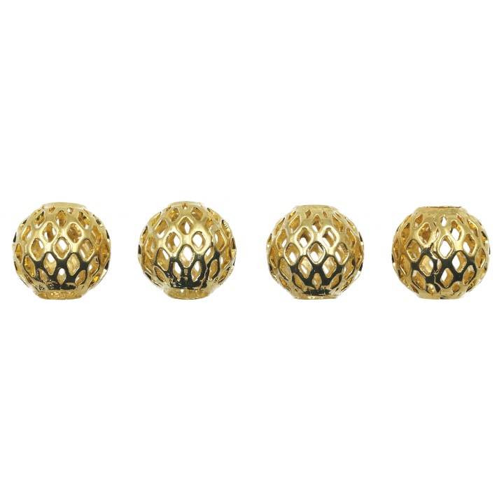 Bola de red 10 mm de laton para collar pulsera y aretes