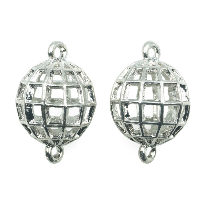 Bola 2 argollas 18 mm de laton para collar pulsera y aretes