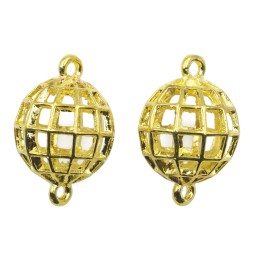 Bola 2 argollas 18 mm de laton para collar pulsera y aretes