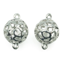 Bola 2 argollas 18 mm de laton para collar pulsera y aretes