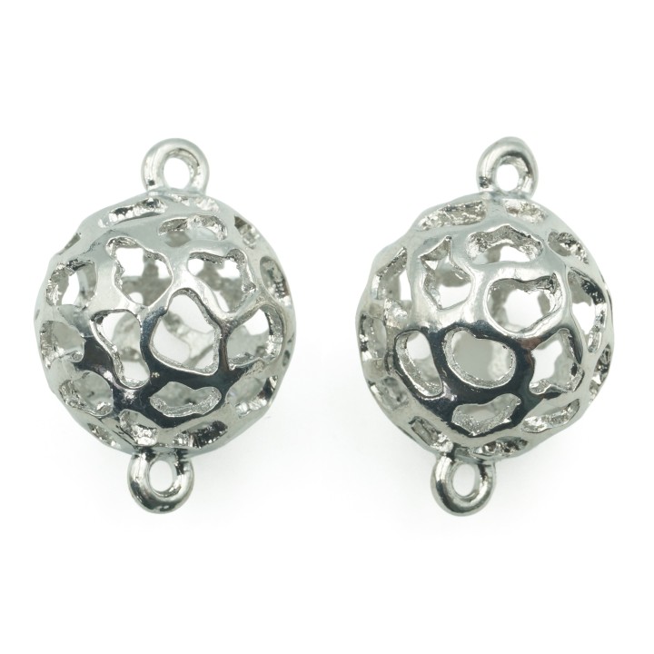 Bola 2 argollas 18 mm de laton para collar pulsera y aretes