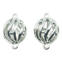 Bola 2 argollas 18 mm de laton para collar pulsera y aretes