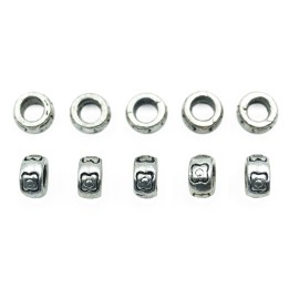 Dona con figuras 8x4mm de pewter para collar pulsera y aretes