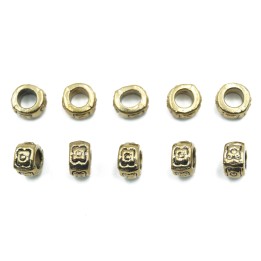 Dona con figuras 8x4mm de pewter para collar pulsera y aretes