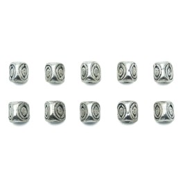 Triangulo con figuras 5x5mm de pewter para collar pulsera y aretes