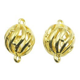 Bola 2 argollas 18 mm de laton para collar pulsera y aretes