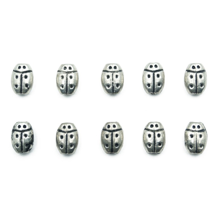 Catalina perforada 8x6mm de pewter para collar pulsera y aretes