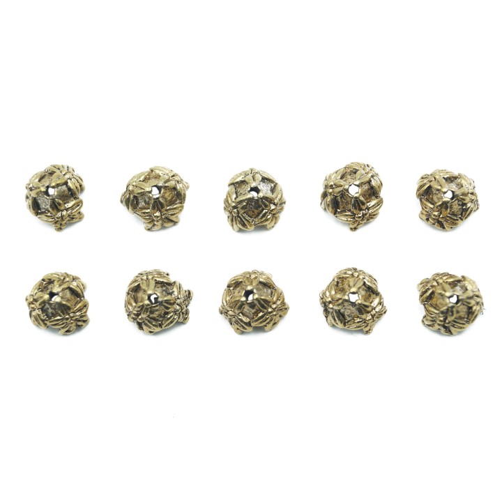 Casquillo con flor 7mm de pewter para collar pulsera y aretes