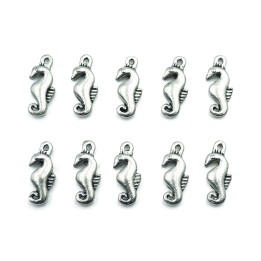 Caballito de mar 18x8mm de pewter para collar pulsera y aretes