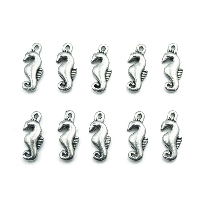 Caballito de mar 18x8mm de pewter para collar pulsera y aretes
