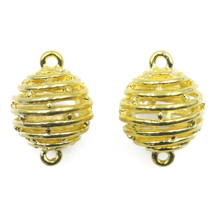 Bola 2 argollas 18 mm de laton para collar pulsera y aretes