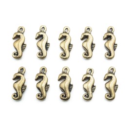 Caballito de mar 18x8mm de pewter para collar pulsera y aretes