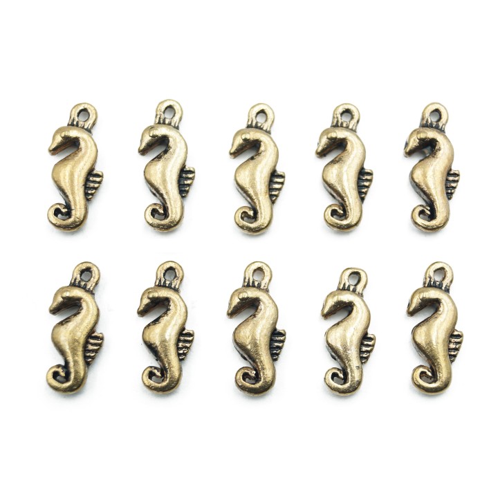 Caballito de mar 18x8mm de pewter para collar pulsera y aretes