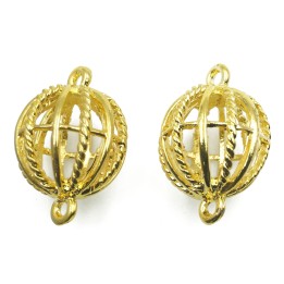 Bola 2 argollas 18 mm de laton para collar pulsera y aretes