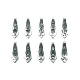 Corbata con figura 19x7mm de pewter para collar pulsera y aretes