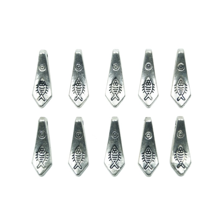 Corbata con figura 19x7mm de pewter para collar pulsera y aretes