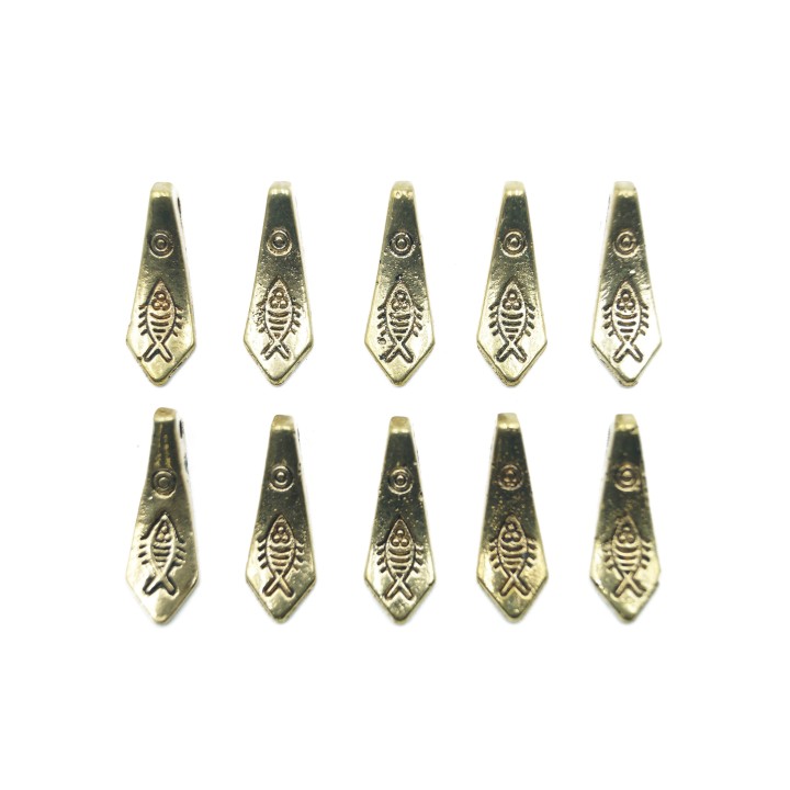 Corbata con figura 19x7mm de pewter para collar pulsera y aretes