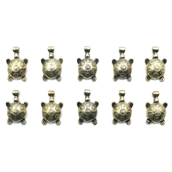 Tortuga 20x13mm de pewter para collar pulsera y aretes