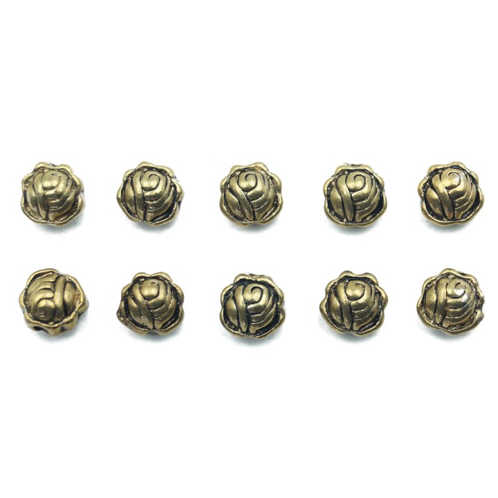 Flor con perforacion 7x6mm de pewter para collar pulsera y aretes