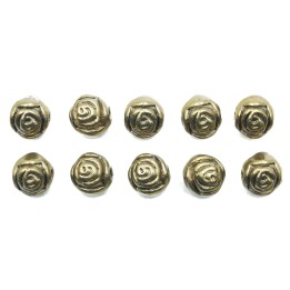 Flor con perforacion 8x7mm de pewter para collar pulsera y aretes