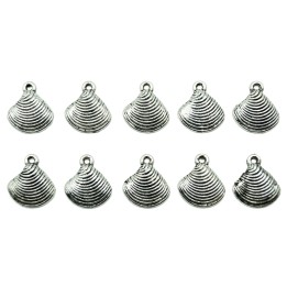 Concha con argolla 16x14mm de pewter para collar pulsera y aretes