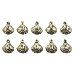 Concha con argolla 16x14mm de pewter para collar pulsera y aretes