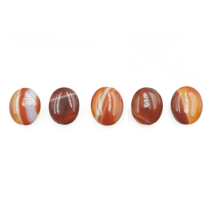 Piedra natural 10x12 mm Oval Red Line Agate