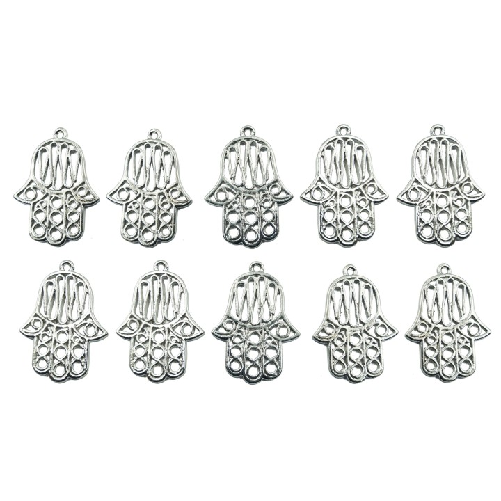 Mano 32x23mm de pewter para collar pulsera y aretes