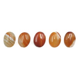 Piedra Natural 10x13mm Oval Red Line Agate