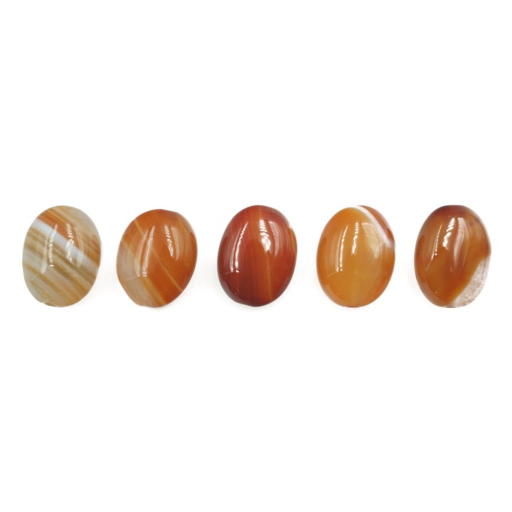 Piedra Natural 10x13mm Oval Red Line Agate