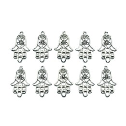 Mano 32x20mm de pewter para collar pulsera y aretes