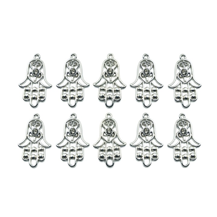 Mano 32x20mm de pewter para collar pulsera y aretes