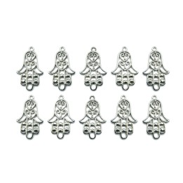 Mano 32x20mm de pewter para collar pulsera y aretes