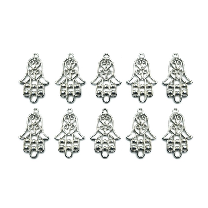 Mano 32x20mm de pewter para collar pulsera y aretes