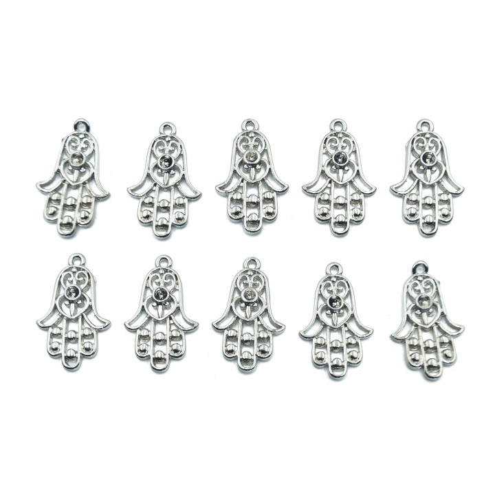 Mano 27x17mm de pewter para collar pulsera y aretes