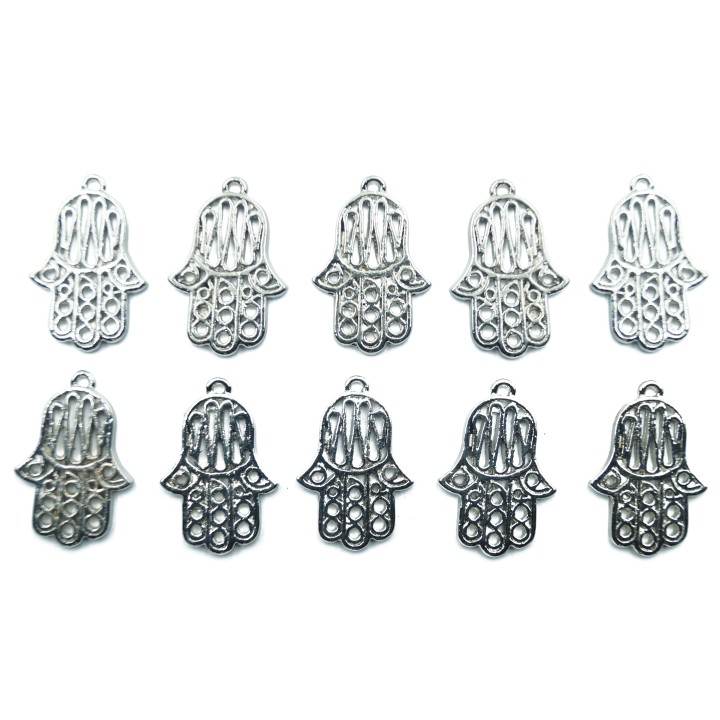 Mano 28x17mm de pewter para collar pulsera y aretes