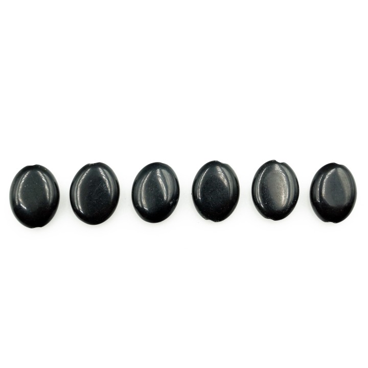 Piedra Natural 10x8 mm Oval Black Obsidiana
