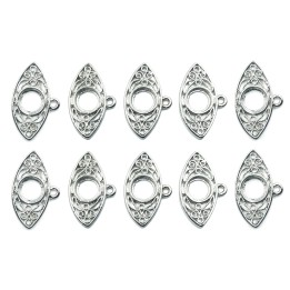 Ojo 25.5x15.5mm de pewter para collar pulsera y aretes
