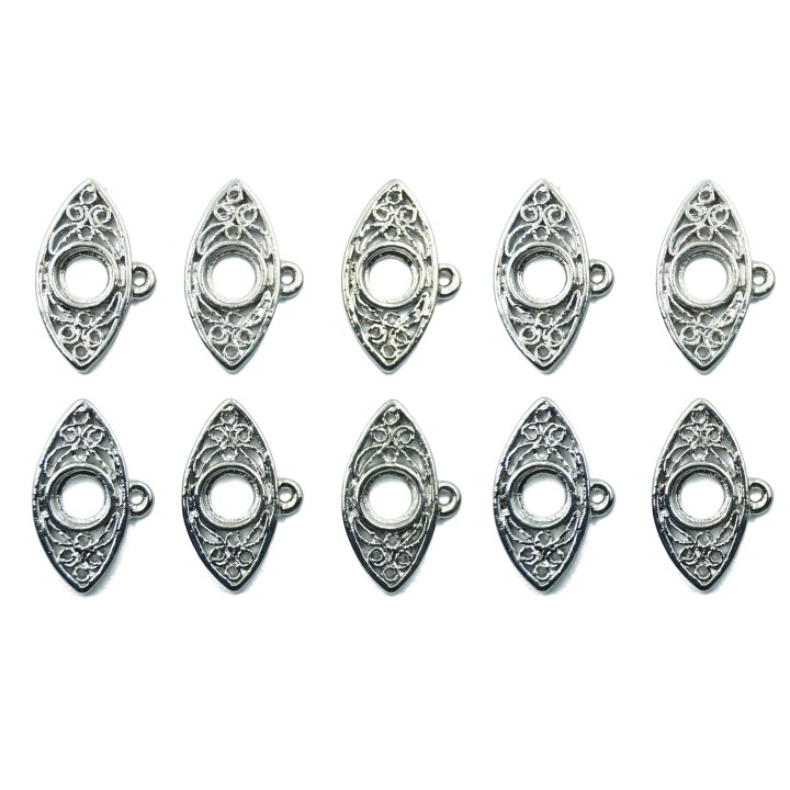 Ojo 25x13mm de pewter para collar pulsera y aretes
