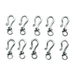 Gancho 20x9mm de pewter para collar pulsera y aretes
