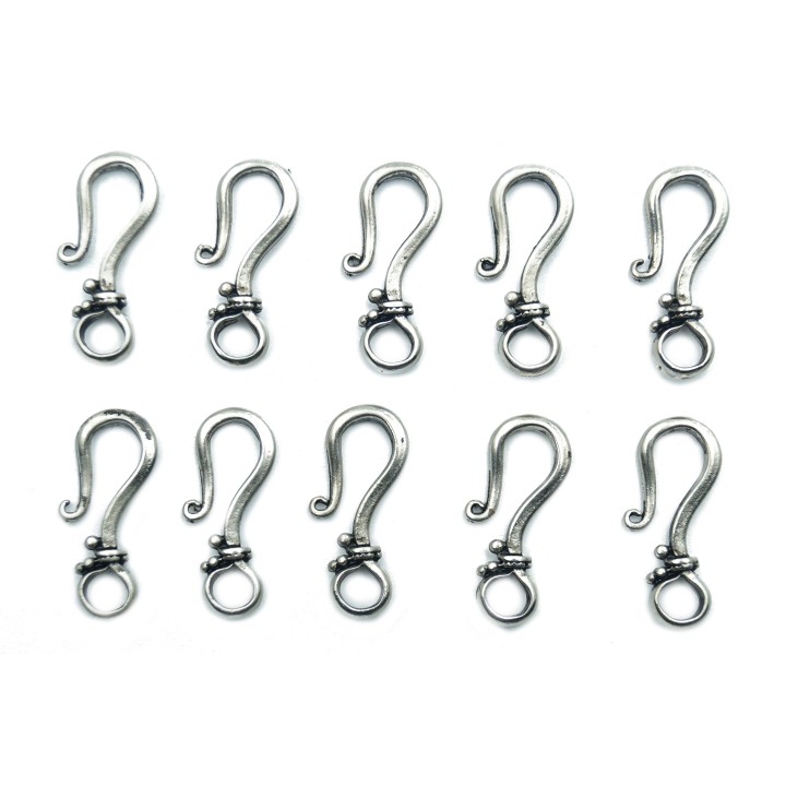 Gancho 20x9mm de pewter para collar pulsera y aretes