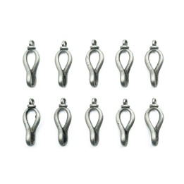 Gancho 24x10mm de pewter para collar pulsera y aretes
